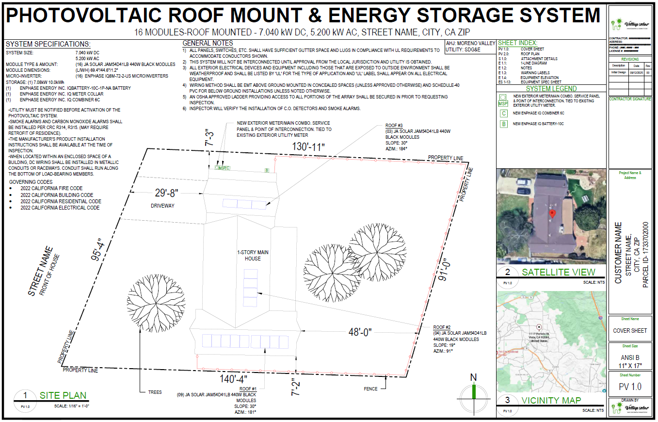 Site Plan & Cover Page