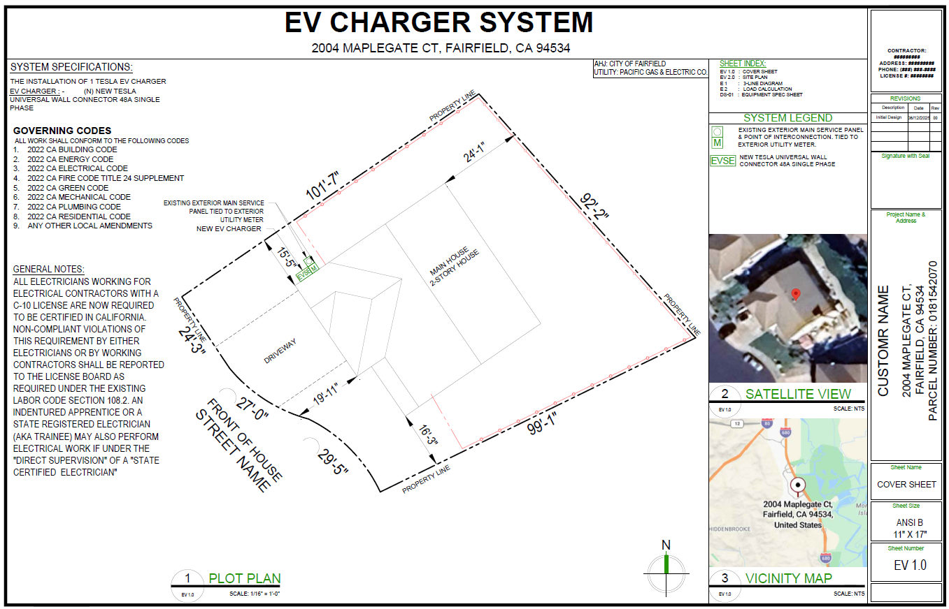 EV Charger Plan – Residential (USA)